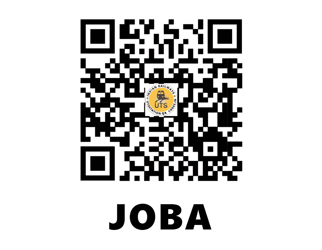 UTS QR Code for JOBA - JOBA - WC (MADHYA PRADESH)